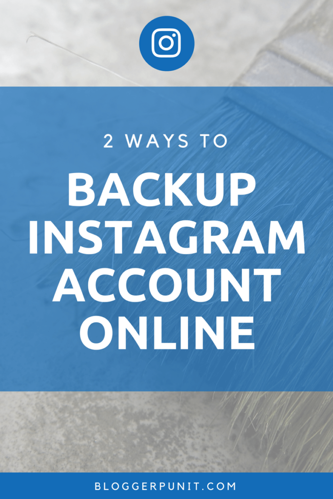 Backup instagram photos online