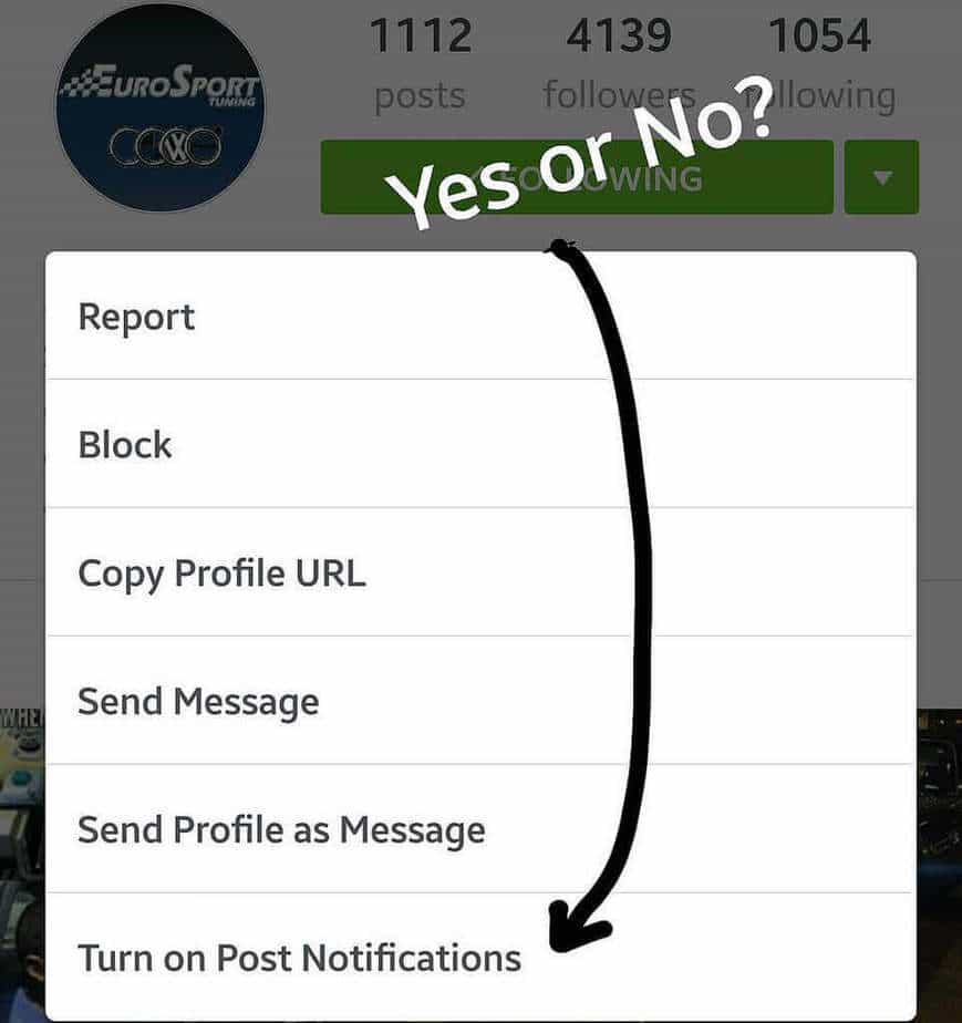 why ask followers to turn on post notification?