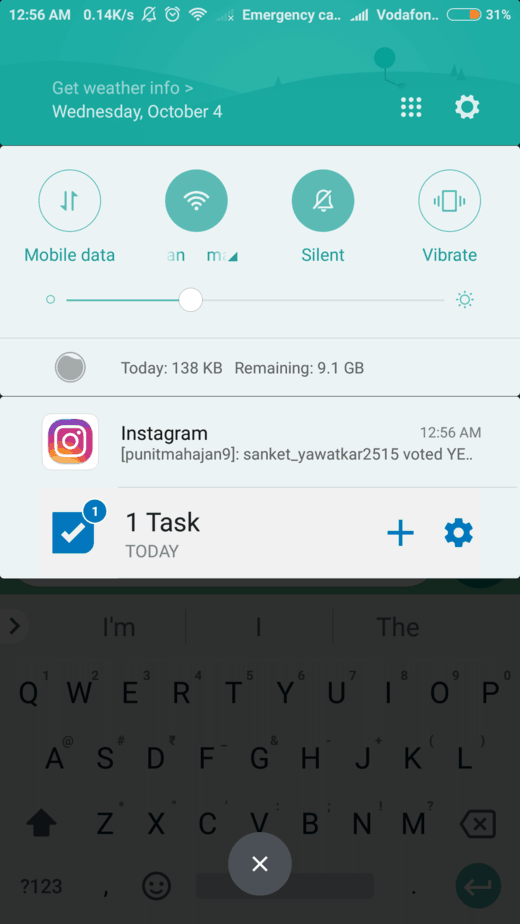 Instagram poll Push Notifications